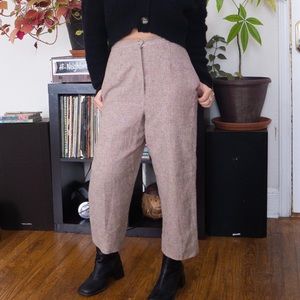 Vintage Dusty Pink Wool Woven Trousers - PLEASE COMMENT BEFORE BUYING